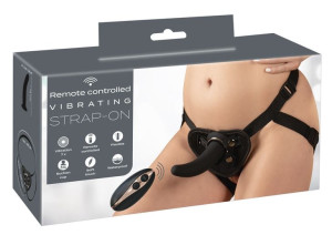Rc Vibrating Strap-on Black