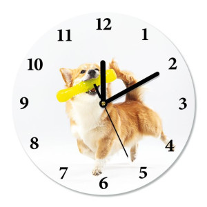 Zegar ścienny, cichy CORGI I ZABAWKA śr.30