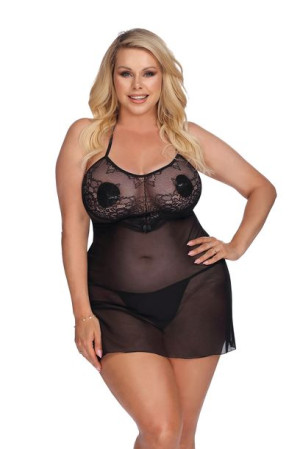 Liva Black Chemise Xl+ (czarna Halka)
