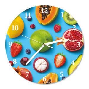 Zegar ścienny, cichy OWOCKI śr.30