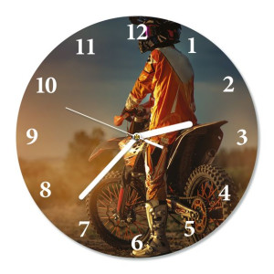 Zegar ścienny śr. 30cm motocross