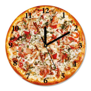 Zegar ścienny, cichy PIZZA  śr.30