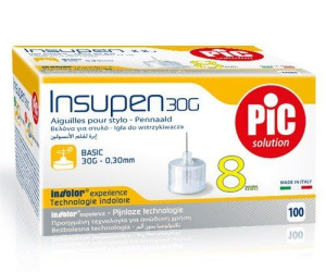 Pic Insupen -30g 0,30 X 8mm Igły Do Penów Insulinowych