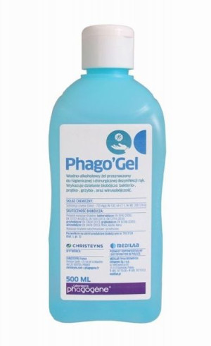 Phago Gel 500ml Medilab Żel Do Higienicznej I Chirurgicznej Dezynfekcji Rąk