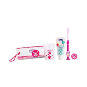 Chicco Zestaw Podróżny 3l+ Pasta, Szczoteczka Do Zębów, Kubek + Etui