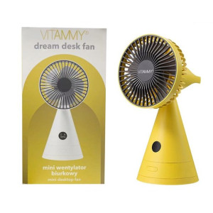 Vitammy Dream Desk Fan Żółty Mini Wentylator Biurkowy