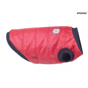 Amiplay Kurtka Puchowa Dla Psa Bronx 41 cm Czerwona
