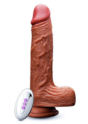 Wibrator-silicone, Vibration 10, Rotate, Telescopic, Heating, 21cm
