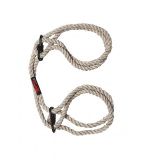 Kink Hogtied Bind & Tie 6mm Hemp Wrist Or Ankle Cuffs Natural