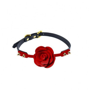 Zalo & Upko Doll Series Rose Ball Gag Black Straps