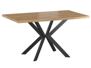 Stół rozkładany 140/270 x 85 cm LOFT Pająk dąb złoty craft