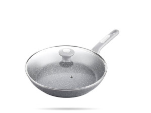 Patelnia 26 cm z pokrywą - granitowa KAMILLE
