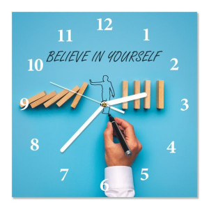 Zegar ścienny 30x30cm belive in yourself