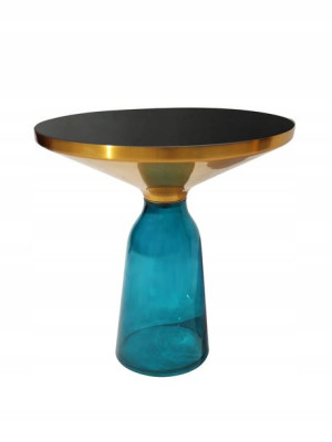 Stolik kawowy szklany Bottle Table Blue 50/53 cm