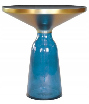 Stolik kawowy szklany Bottle Table Blue 50/53 cm