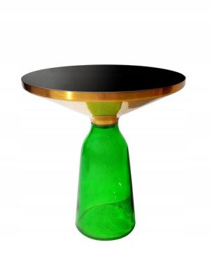 Stolik kawowy szklany Bottle Table Green 50/53 cm