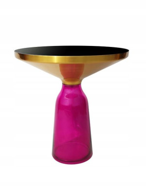 Stolik kawowy szklany Bottle Table Purple 50/53 cm