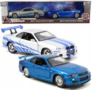 Fast&furious Zestaw 2 Pojazdów Nissan Skyline