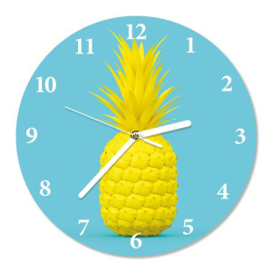 Zegar z bezpiecznego szkła ANANAS śr.30