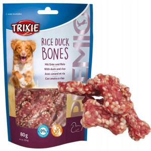 Trixie Premio Kości Ryżowe z kaczką przysmak 80g