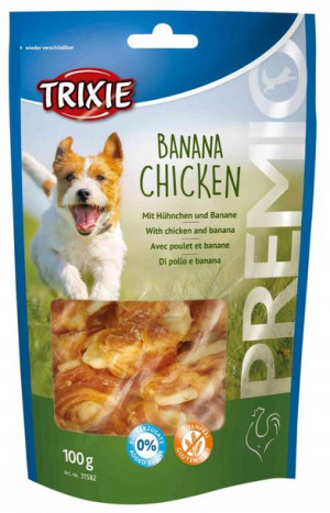 Trixie Snacki Premio z kurczakiem i bananem 100g