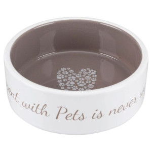 Miska ceramiczna Pet's Home 0.8 L biało szara