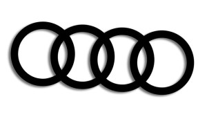 Wycinana naklejka AUDI logo czarna