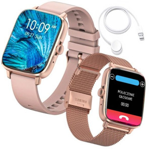 Smartwatch Zegarek Damski Pl Menu Gps Nfc Rozmowy