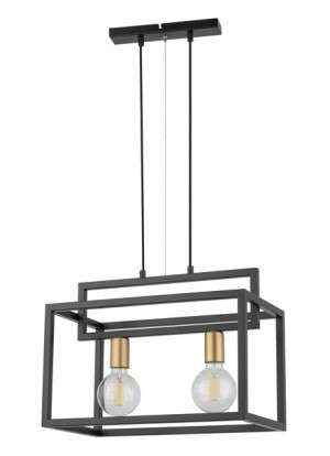 Sigma Lampa Wisząca Loft Metalowa Czarno-złota Vigo 2 32439