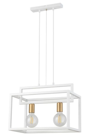 Sigma Lampa Wisząca Loft Metalowa Biało-złota Vigo 2 32440