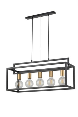 Sigma Lampa Wisząca Loft Metalowa Czarno-złota Vigo 5 32443