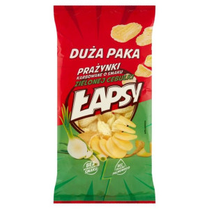 Łapsy Prażynki karbowane o smaku zielonej cebulki 110g