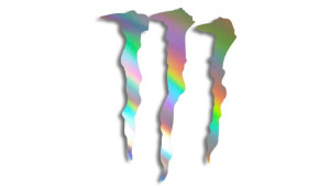 Wycinana naklejka MONSTER pazury holograficzna
