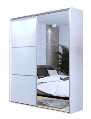 Szafa przesuwna VIKI 200x245,5x61 cm wysoka lustro
