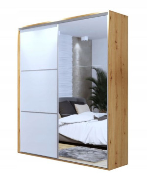 Szafa przesuwna VIKI 200x245,5x61 cm wysoka lustro