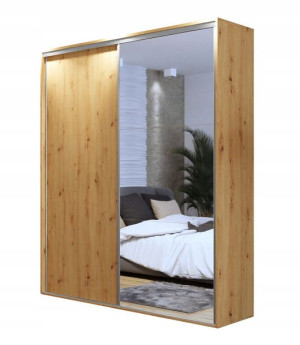 Szafa przesuwna VIKI 200x245,5x61 cm wysoka lustro