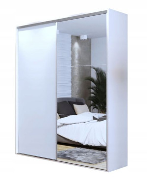 Szafa przesuwna VIKI 200x245,5x61 cm wysoka lustro