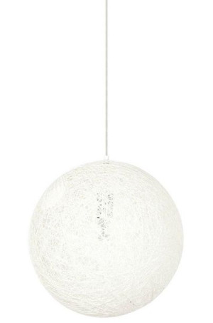 Lampa wisząca LUNA 60 biała - sznurek konopny