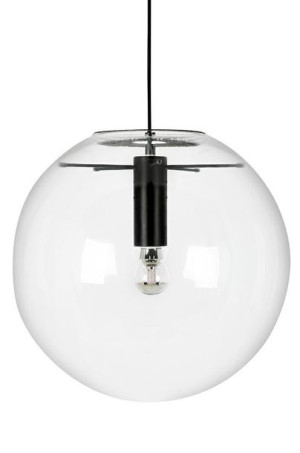 Lampa wisząca SANDRA 40 czarna - szkło, metal
