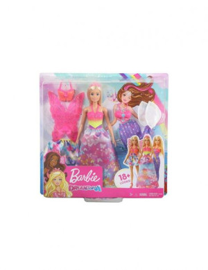 Barbie Dreamtopia Lalka 3w1 Baśniowe Przebieranki