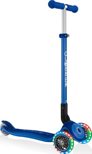 Hulajnoga 3-kołowa Globber Primo Foldable Plus Lights Navy Blue 439-100