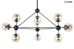 MOOSEE lampa wisząca ASTRIFERO 10 czarna / bursztynowa