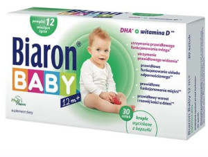 Biaron Baby 12m+, 30 kapsułek twist off - Długi termin ważności!