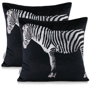 Amelia Home Poszewki 45x45 Ah Nancy Zebra Black 45x45*2