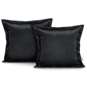 Amelia Home Poszewki 45x45 Ah Velvet Black Side 45x45*2