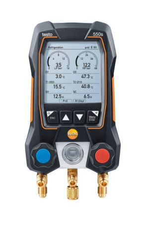 Testo 550S - elektroniczna oprawa zaworowa, manometry