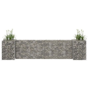 Donica Kosz Gabionowy Gabion W Kształcie H Galwanizowana 260 X 40 X 60 Cm