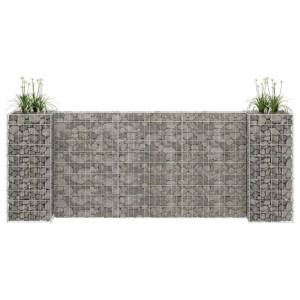 Donica Kosz Gabionowy Gabion W Kształcie H Galwanizowana 260 X 40 X 100 Cm