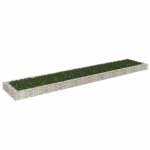 Podwyższona Donica Gabionowa, Gabion Stal Galwanizowana 500 X 100 X 20 Cm