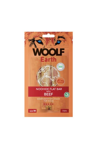 WOOLF Earth Noohide M Flat Bar Beef 90g